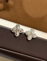 Orecchini Fiore S925 Argento / Placcato Oro 18k