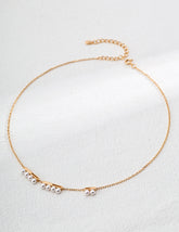 Collana Tris Stella S925 Placcato Oro 18k Perle Finte