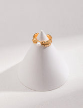 Anello Sirena S925 Placcato Oro 18k Perla Naturale