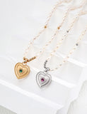 Collana Cuore S925 Placcato Oro 18k Perle naturali