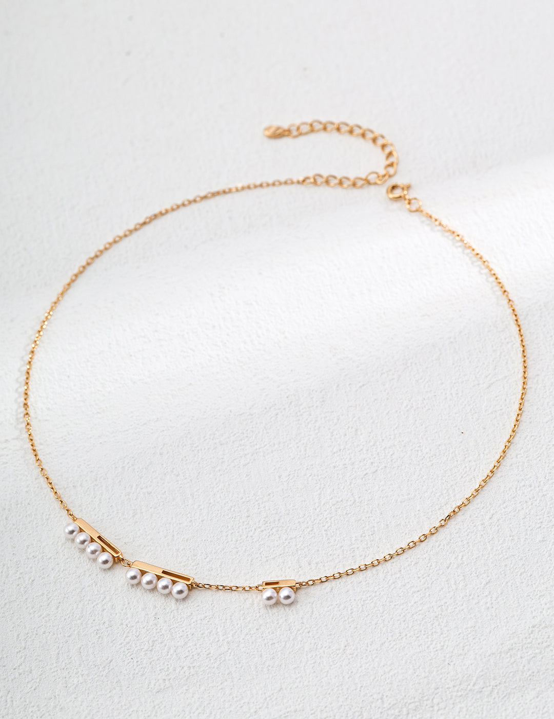 Collana Tris Stella S925 Placcato Oro 18k Perle Finte