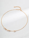 Collana Tris Stella S925 Placcato Oro 18k Perle Finte
