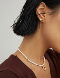 Orecchini Tris S925 Placcato Oro 18k Perle Finte