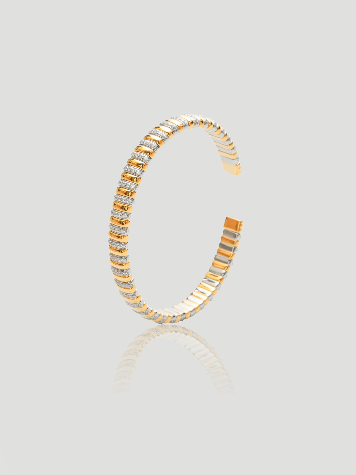 Bracciale Stella S925 Placcato Bicolore Zirconi