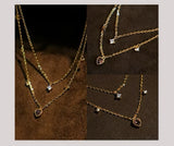 Collana Joia S925 Argento Placcato Oro 18k Zircone