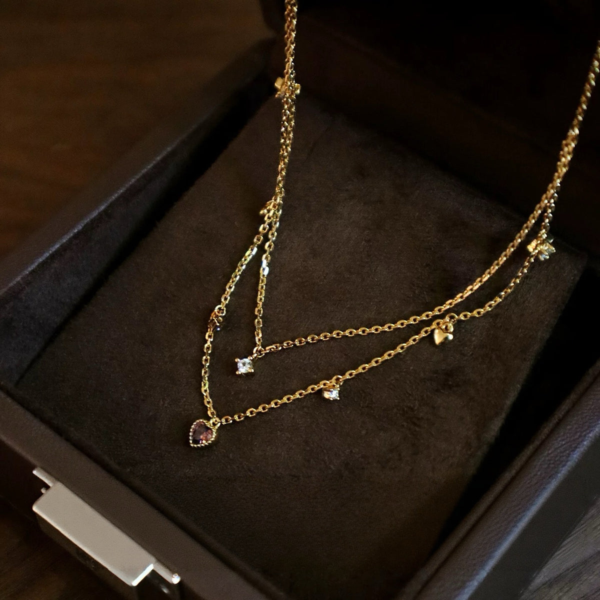 Collana Joia S925 Argento Placcato Oro 18k Zircone