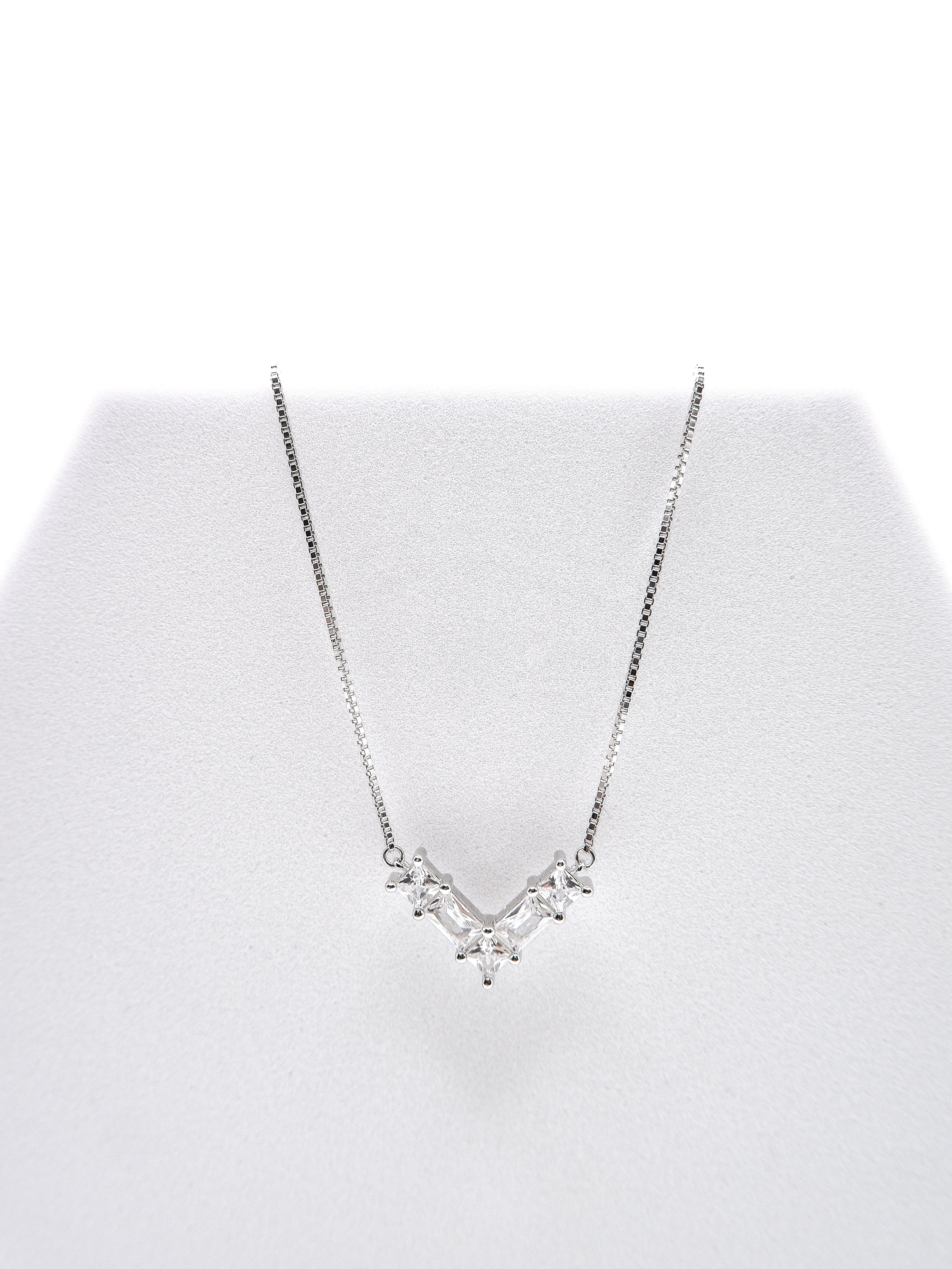 Collana V  S925 Argento Zircone