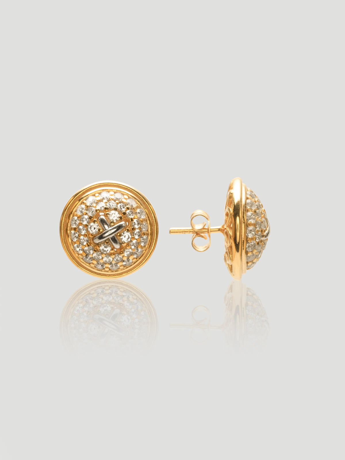 Orecchini Regina S925 Placcato Oro 18K Zircone
