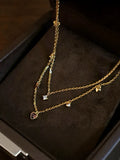 Collana Joia S925 Argento Placcato Oro 18k Zircone
