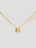 Collana Corona S925 Placcato Oro 18K Zircone