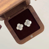 Orecchini A Margherita In Argento Sterling S925 Con Pietra Di Luna, Gioielli Ipoallergenici, Regalo Per Donne, Eleganza Floreale