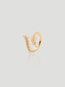 Anello Onda S925 Placcato Oro 18k Zirconi