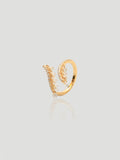 Anello Onda S925 Placcato Oro 18k Zirconi