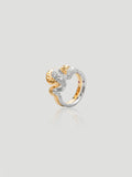 Anello Duo S925 Zirconi Placcato Bicolore