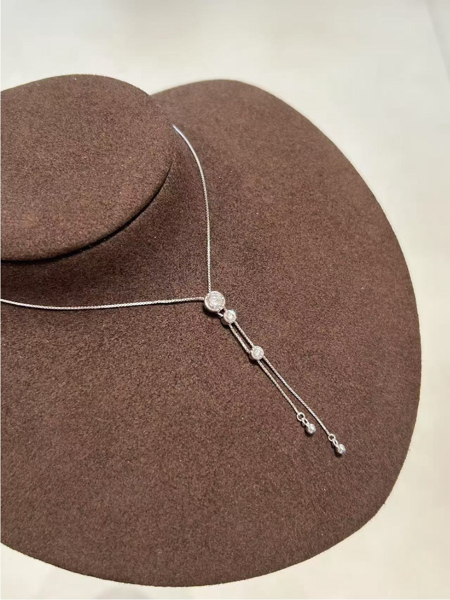 Collana Cometa S925 Argento Zircone